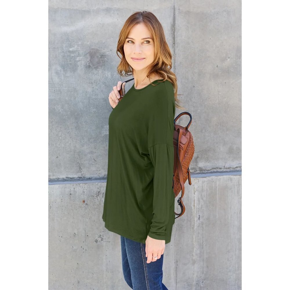 Basic Bae Full Size Round Neck Dropped Shoulder T… - image 3